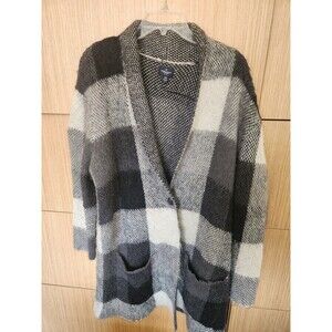 American Eagle Outfitters Women's Gray & Black Plaid Jacket Coat Size L/XL